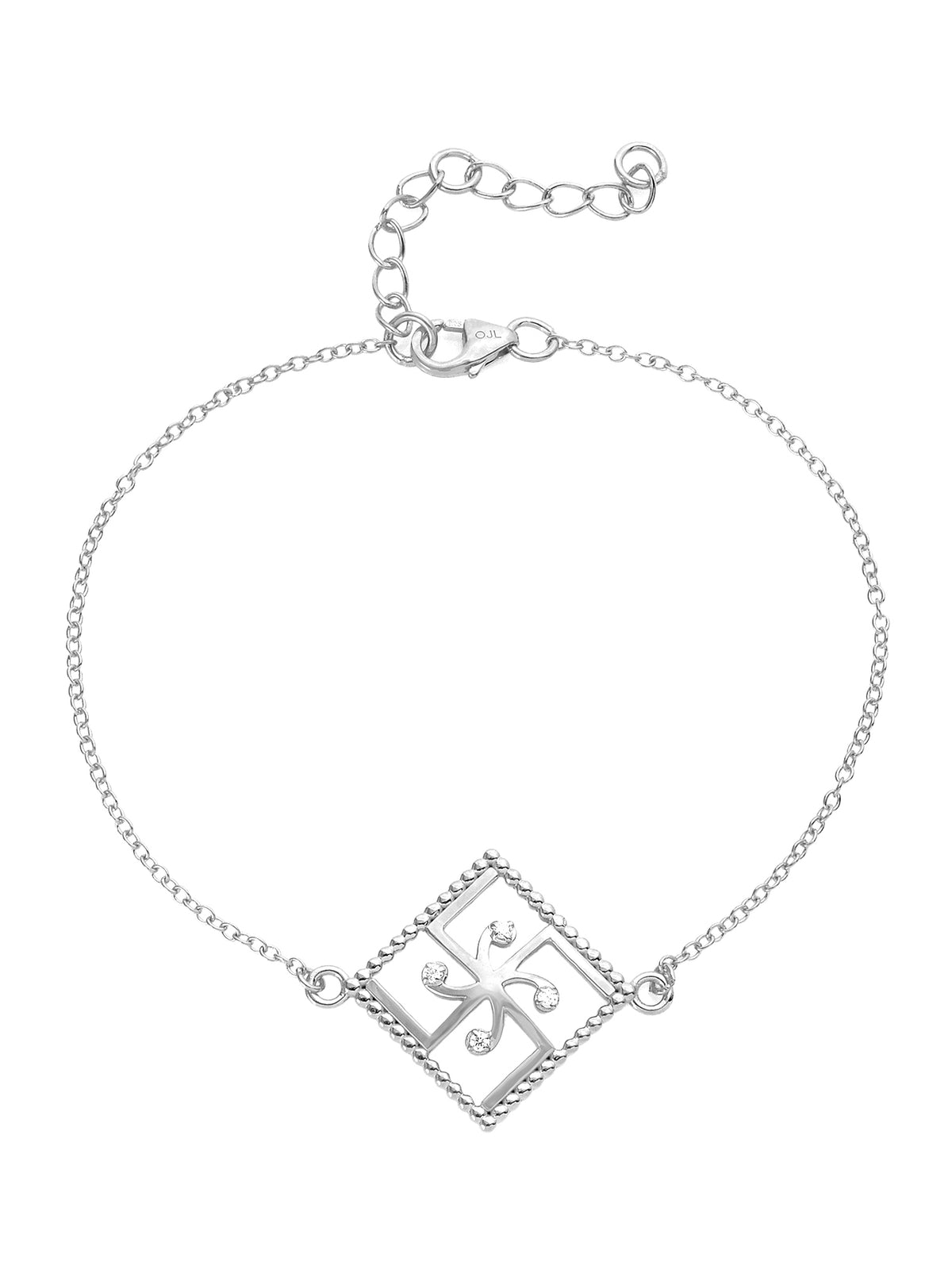 925 STERLING SILVER SWASTIK RAKHI FOR BROTHER