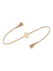 Gold Plated Swastik Rakhi For Brother-2