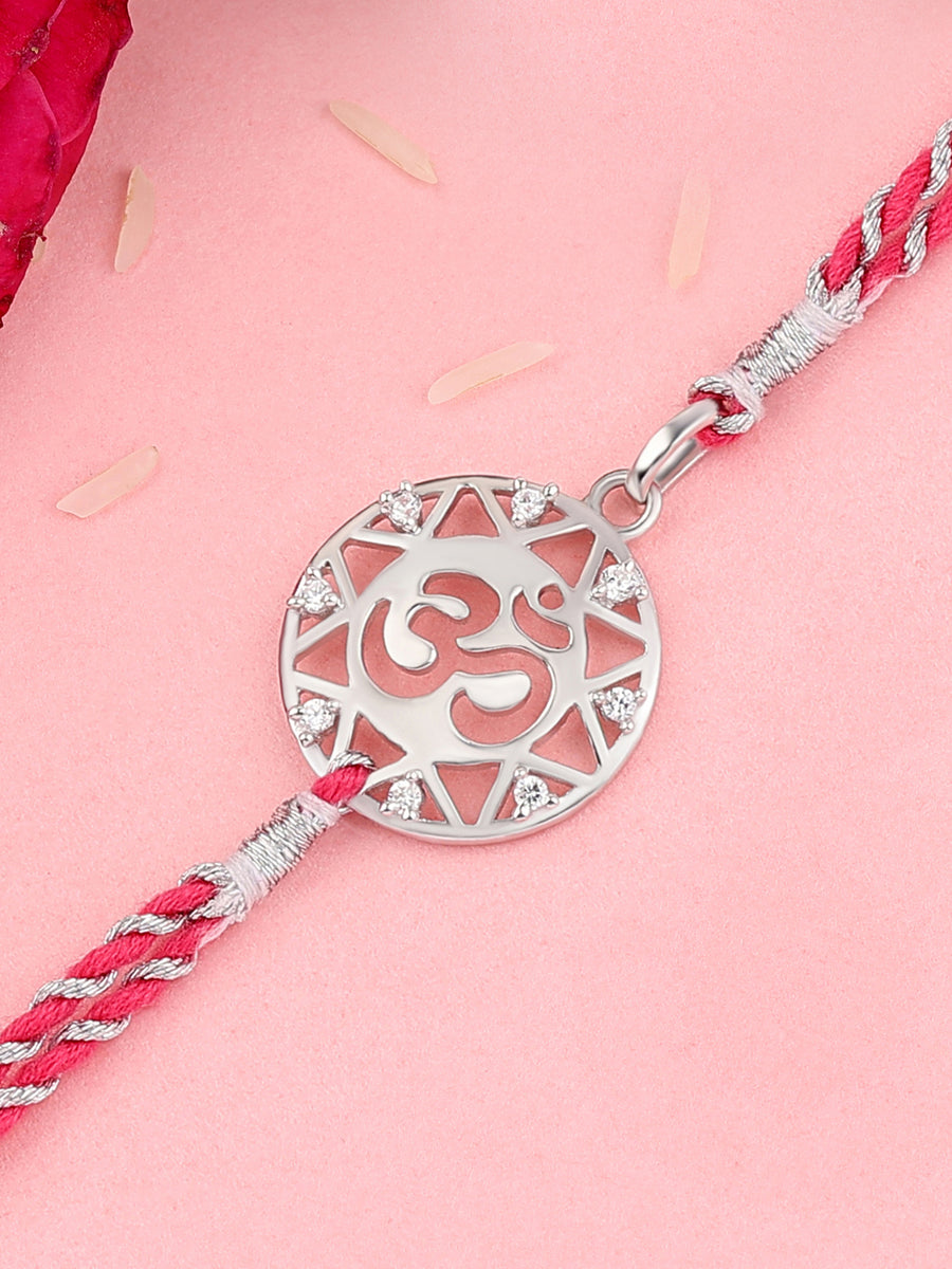 Om Silver Rakhi For Brother