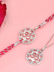 Om Silver Rakhi For Brother-6