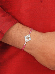 Ethnic 925 Silver Swastik Rakhi-2