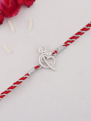 Divine Trishul Silver Rakhi For Brother