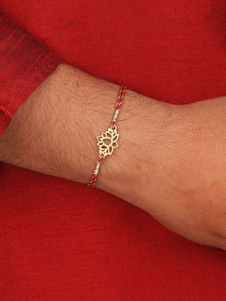 Lotus Pure Gold Rakhi for Brother-1