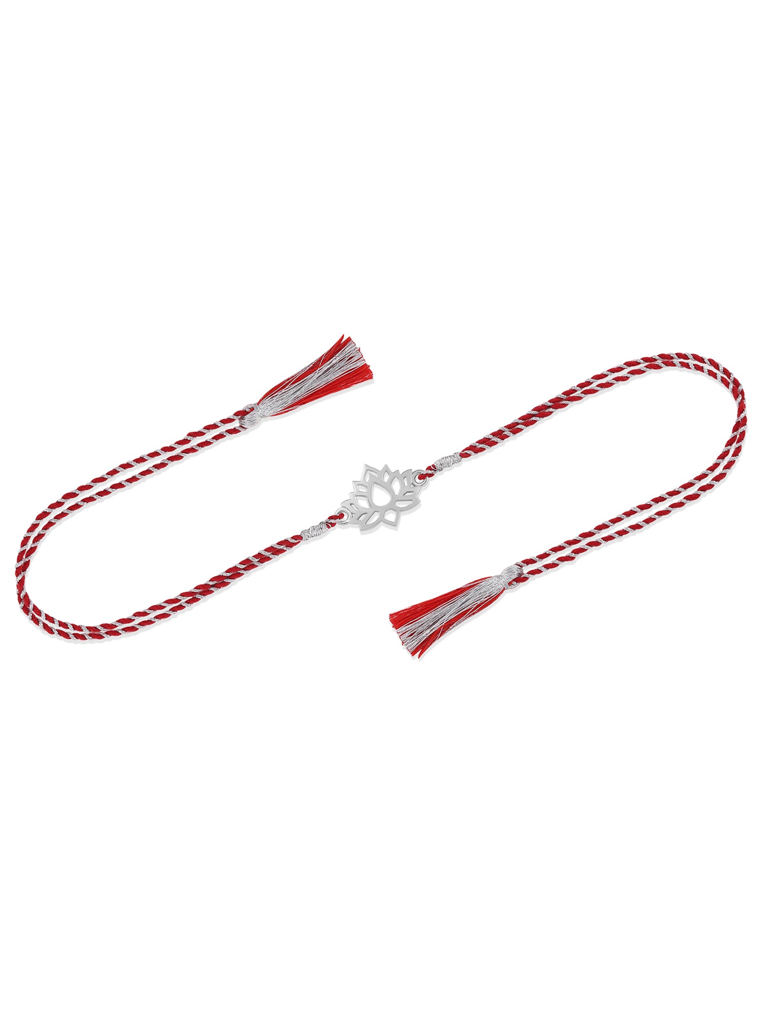 Lotus Pure Silver Rakhi for Brother-2