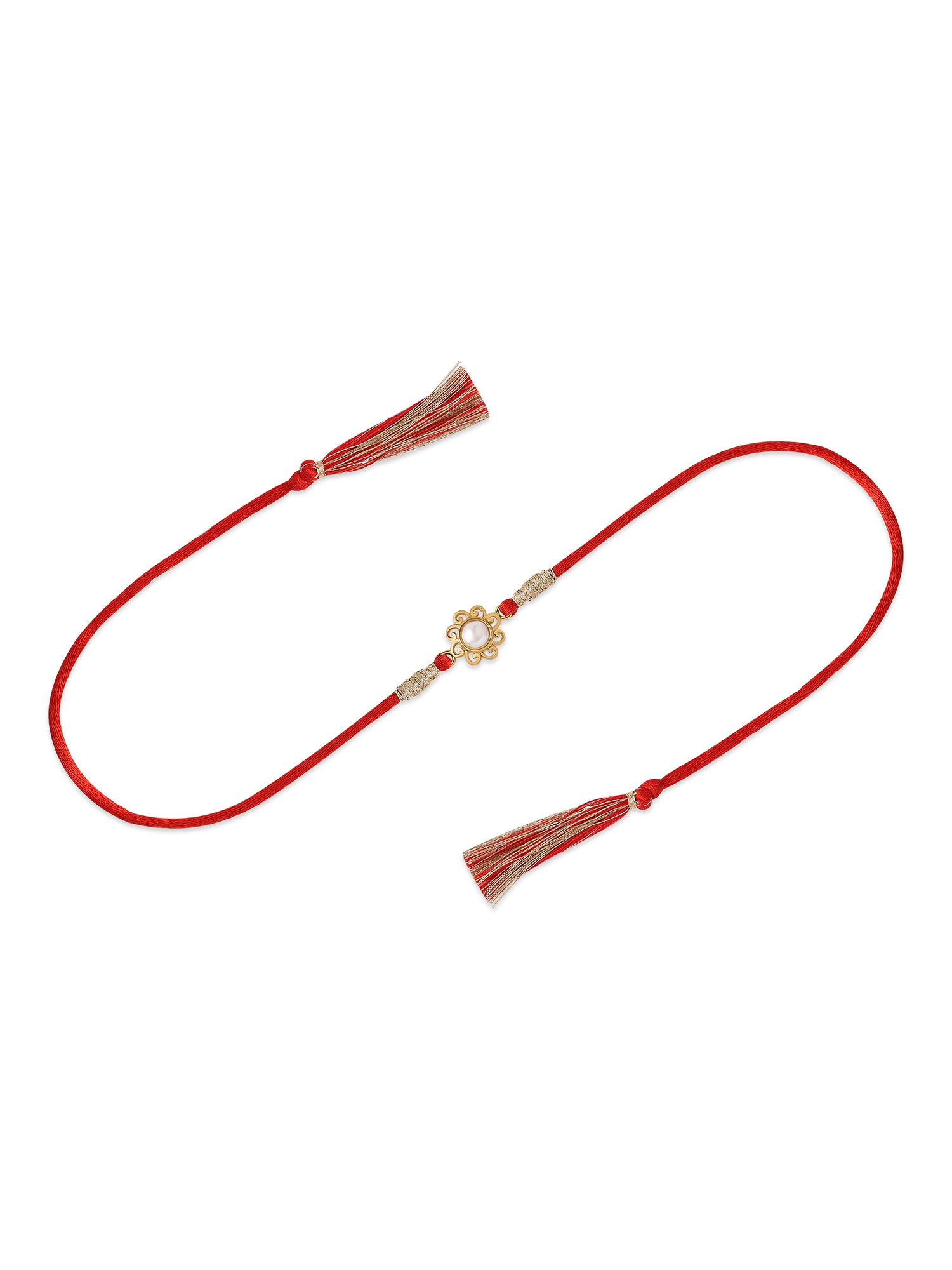 Pearl Gold Rakhi For Brother-2