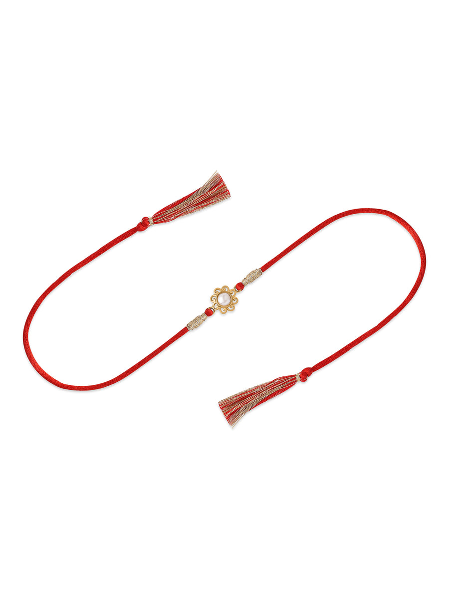 Pearl Gold Rakhi For Brother-2