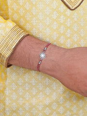 Pearl Silver Rakhi For Brother