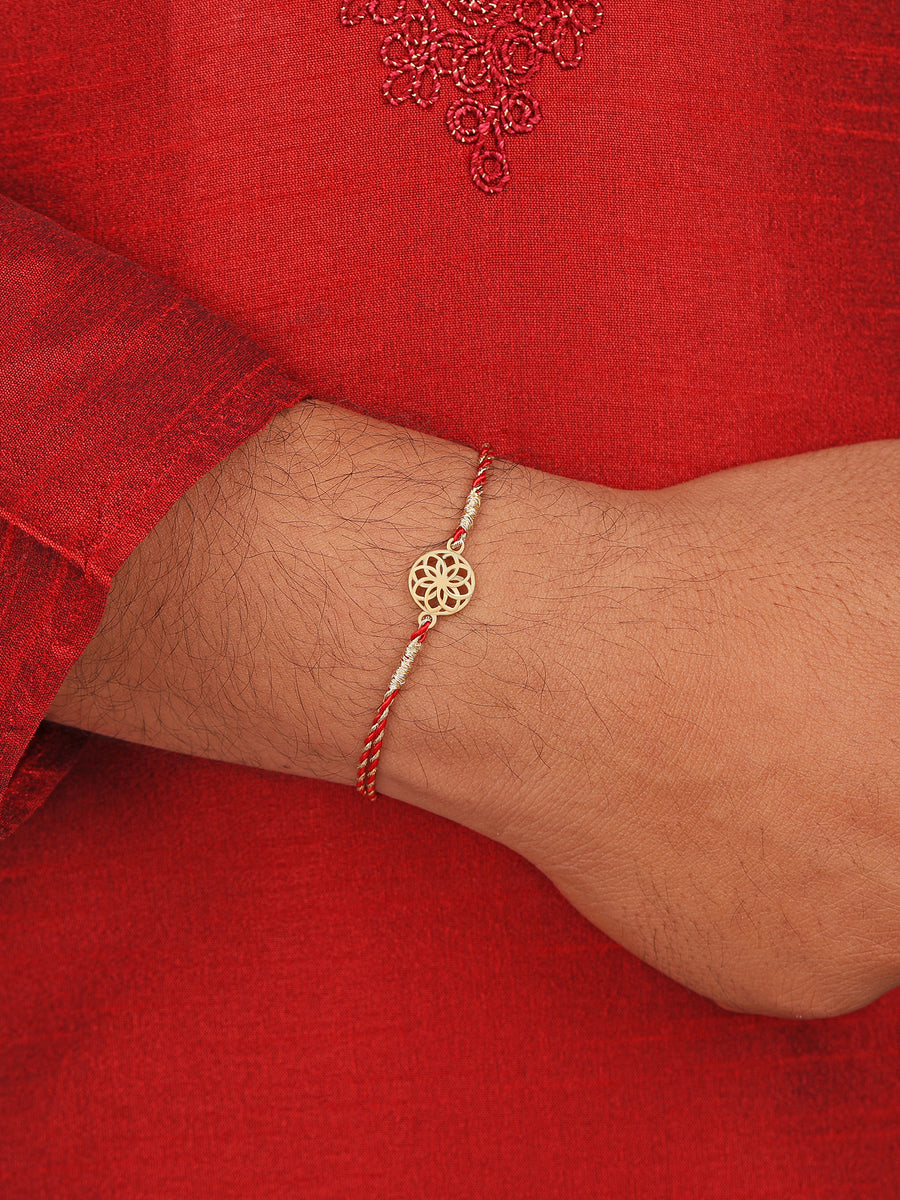 Trendy Golden Rakhi For Brother-1