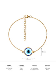 Evil Eye Silver Bracelet For Women-6