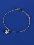 925 Silver Hamsa Hand Bracelet For Girls