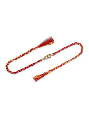 Gold Plated Three Heart Silver Rakhi For Brother-2