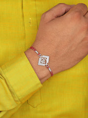 Divine Om Silver Rakhi For Brother-1