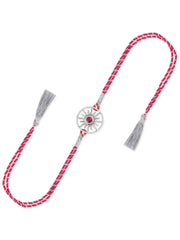 Sun Silver Rakhi Cum Pendant For Brother-2