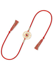 Golden Sun Rakhi Cum Pendant For Brother-3