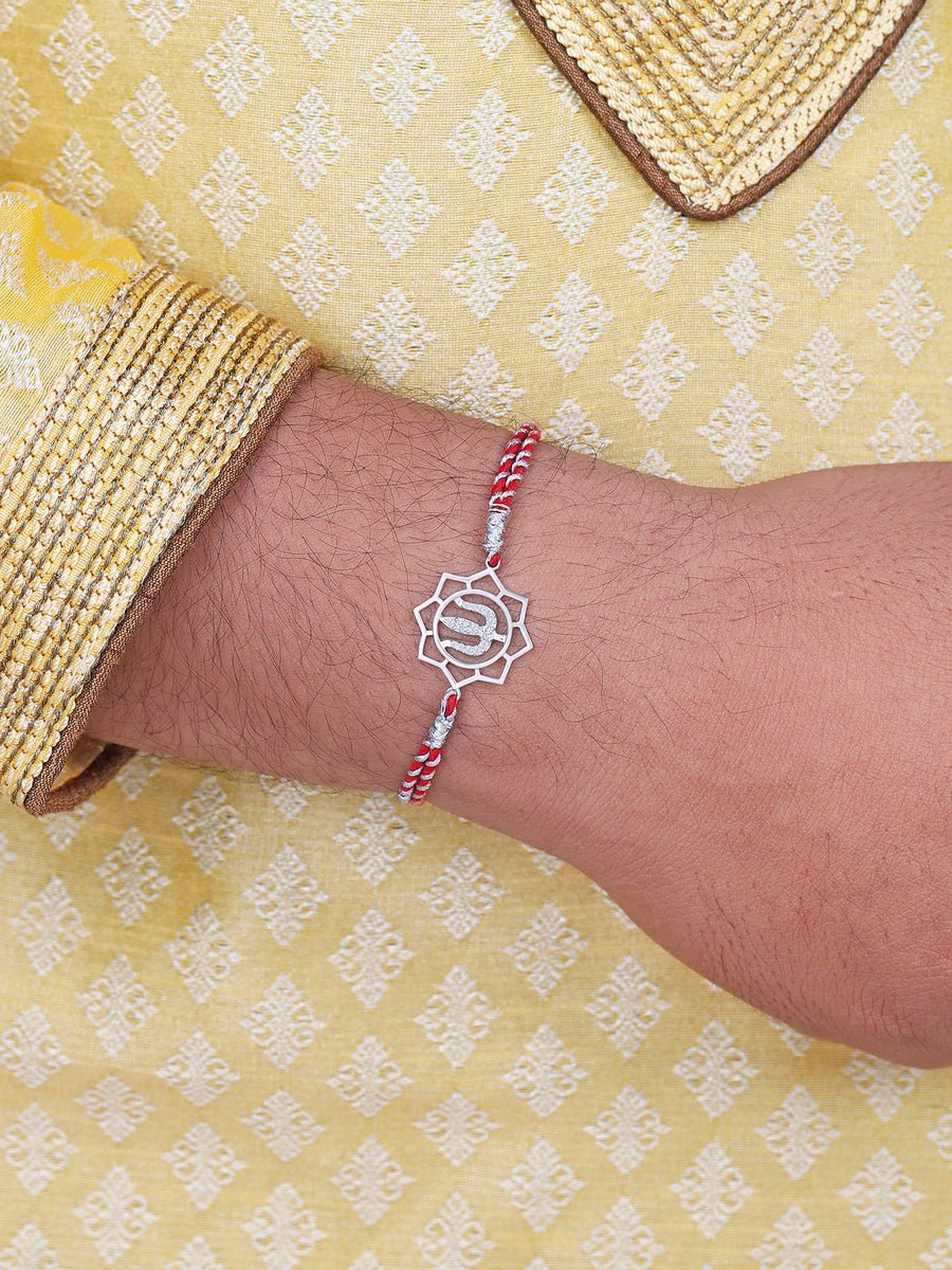 Divine Shiva Silver Rakhi For Brother-1