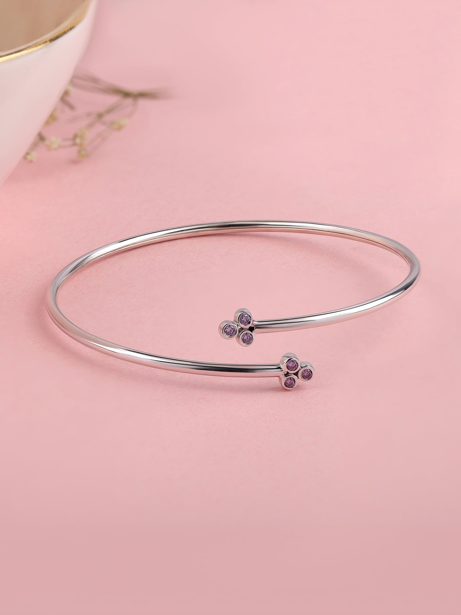 Purple Amethyst Cuff Bangle