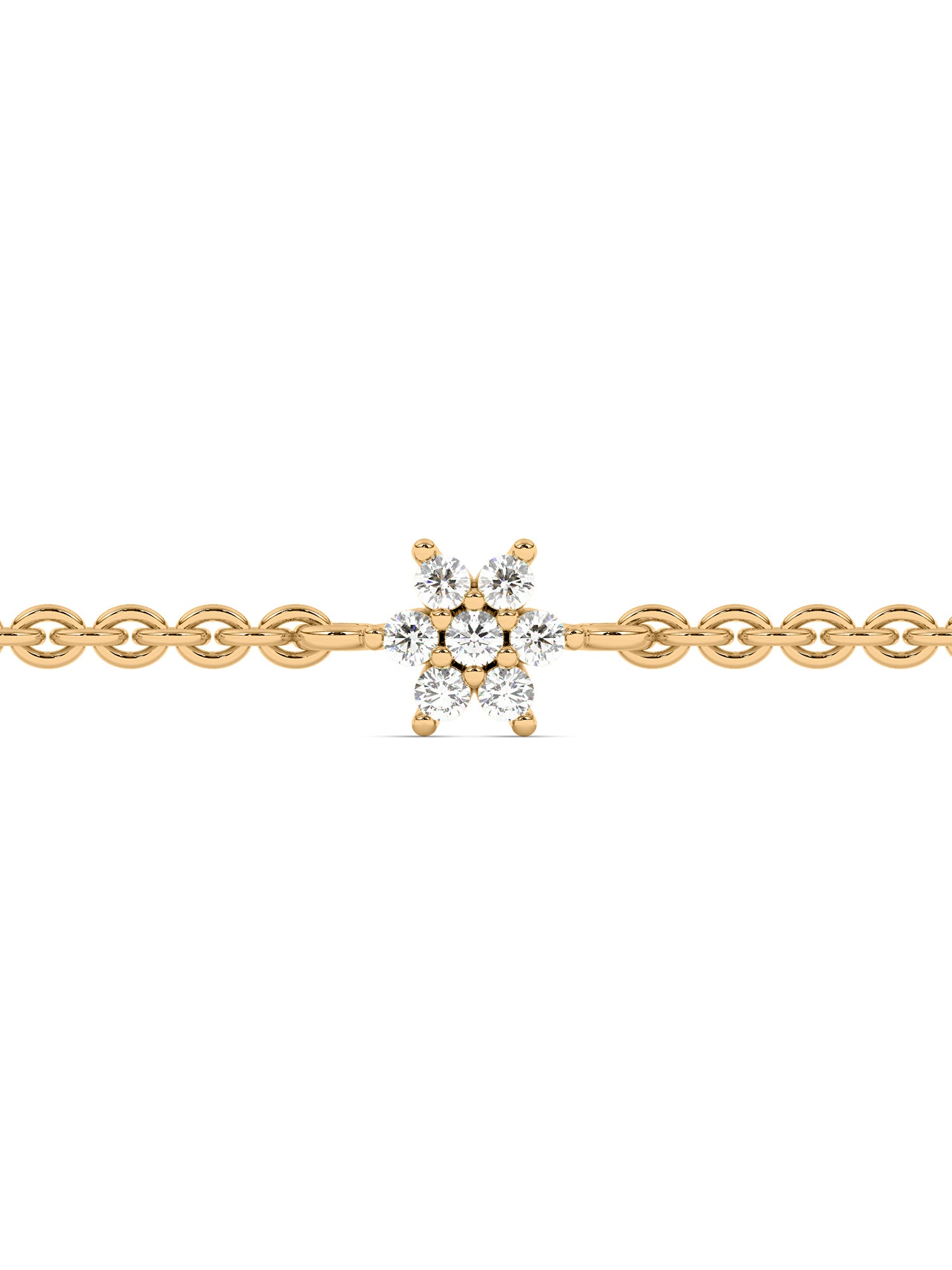 Daisy Diamond Flower Diamond Bracelet_1