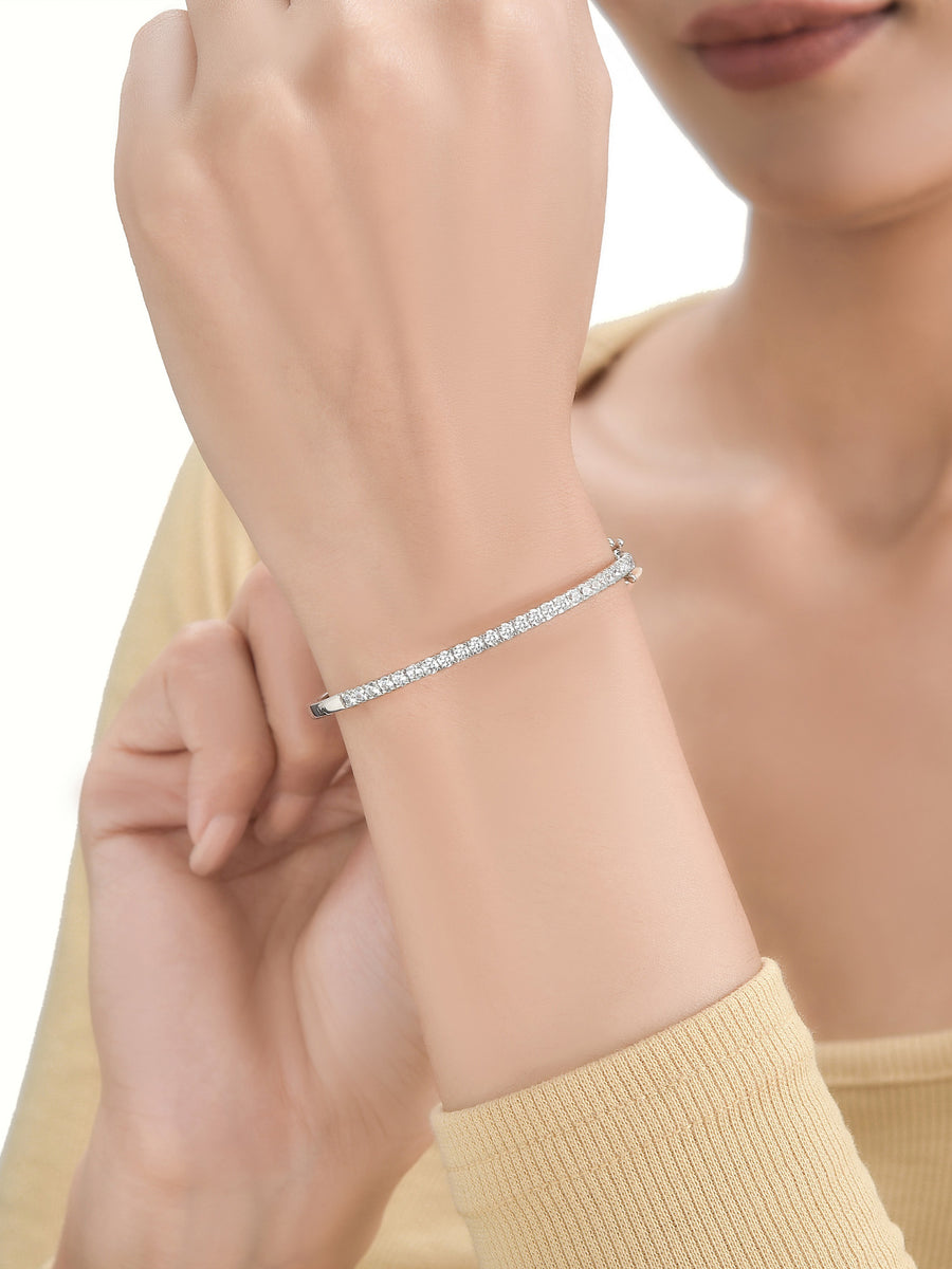 Half Eternity Bangle For Women - Size 2.4