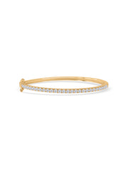 Yellow Gold Half Eternity Bangle For Women - Size 2.4