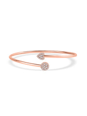 Heart Flex Rose Gold Bangle For Women