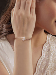 Heart Flex Rose Gold Bangle For Women-3