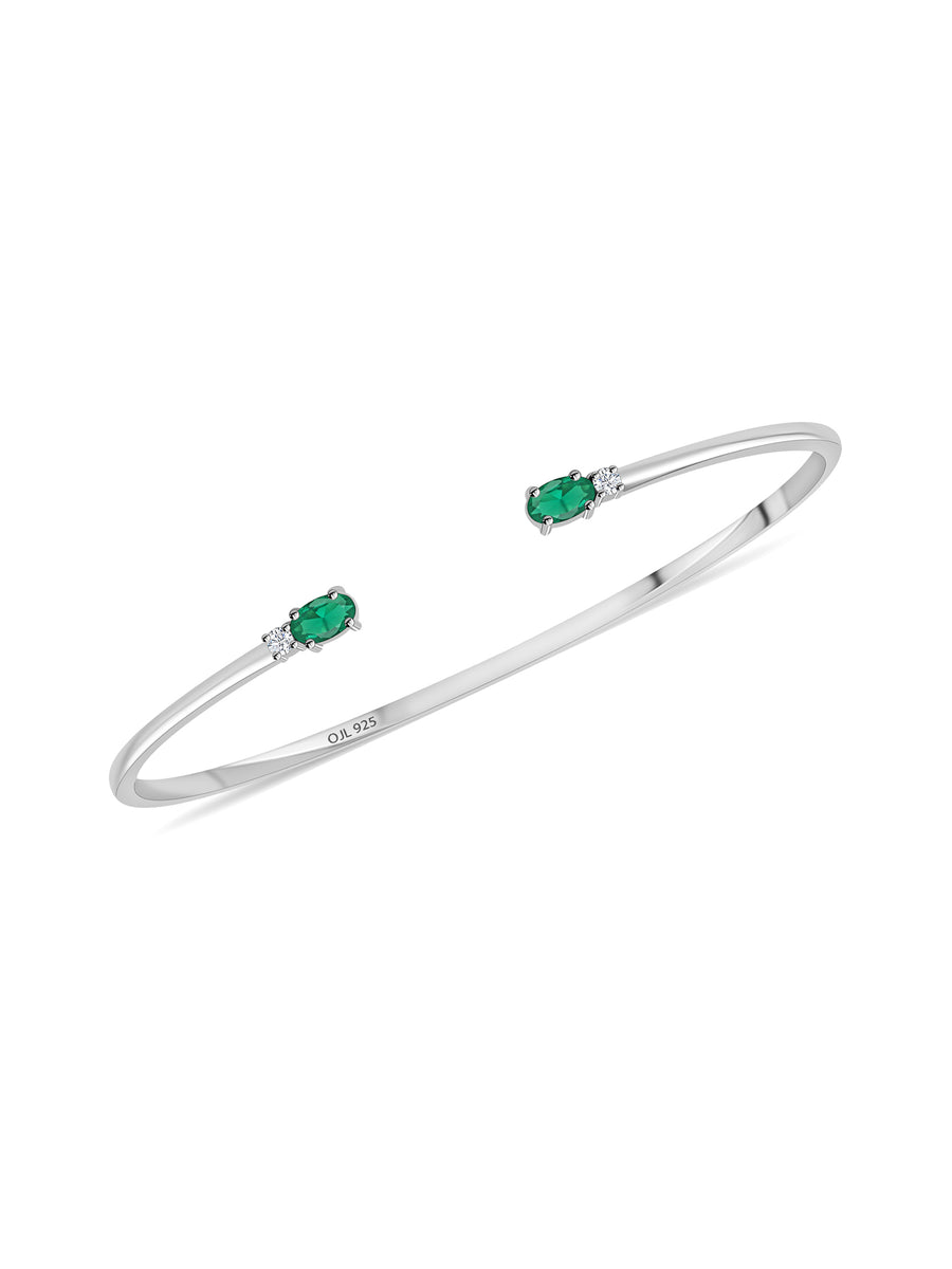 Emerald Bangle For Women - Size 2.4