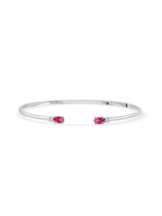 Rubina Silver Bangle For Women - Size 2.4