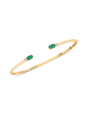 Emerald Gold Bangle For Women