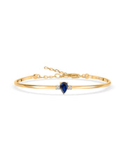 Sapphire Cuff Gold Bangle For Women-1