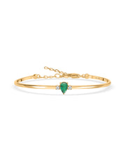 Emerald Gold Cuff Bangle For Women-1