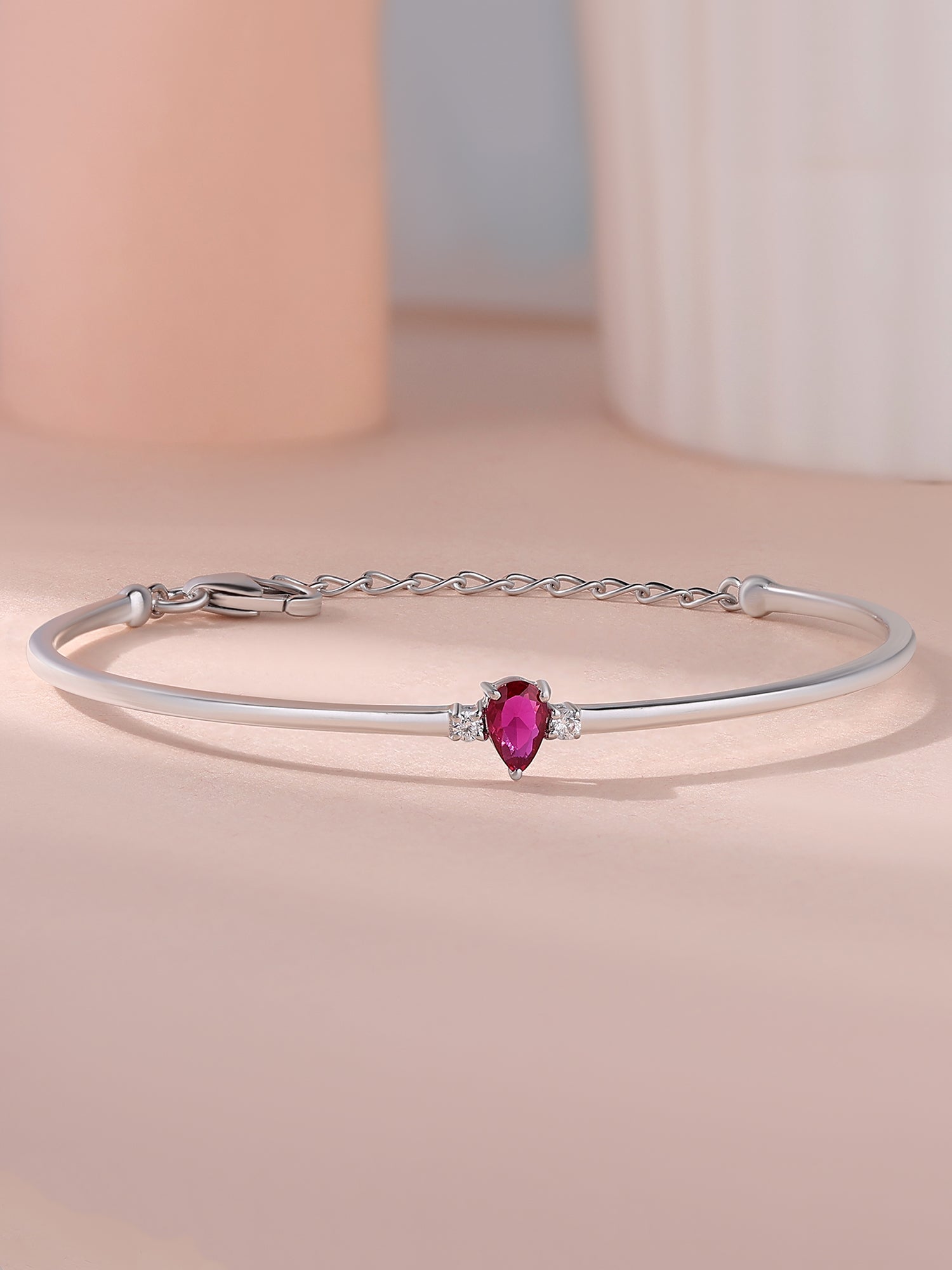 Ruby Cuff Bangle For Women - Size 2.6