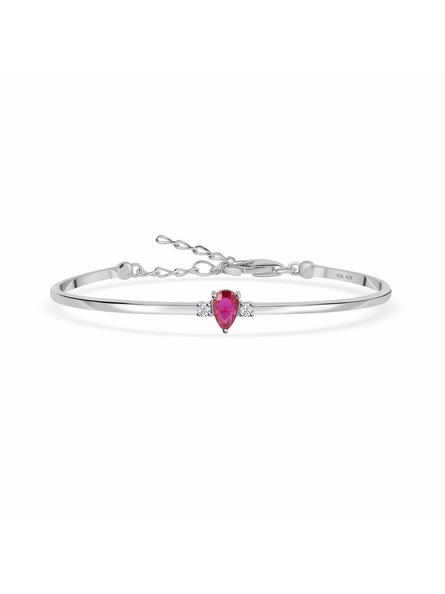 Ruby Cuff Bangle For Women - Size 2.6