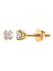 Daisy Diamond Solitaire Studs-2