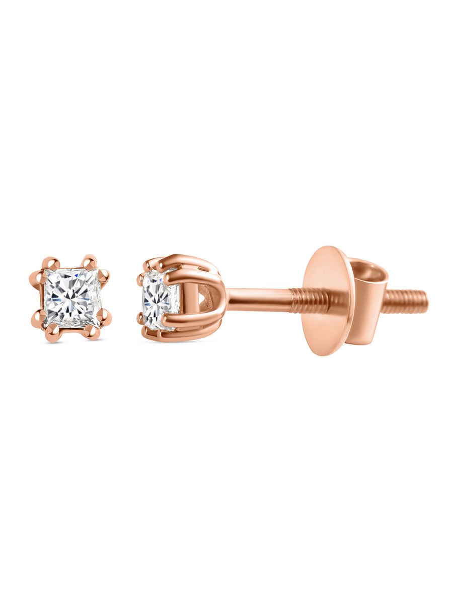 Daisy Diamond Solitaire Studs