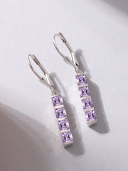 Amethyst Dangling Earrings For Women