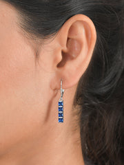 Sapphire Dangling Earrings For Women-2