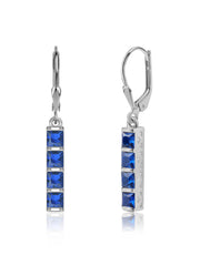 Sapphire Dangling Earrings For Women