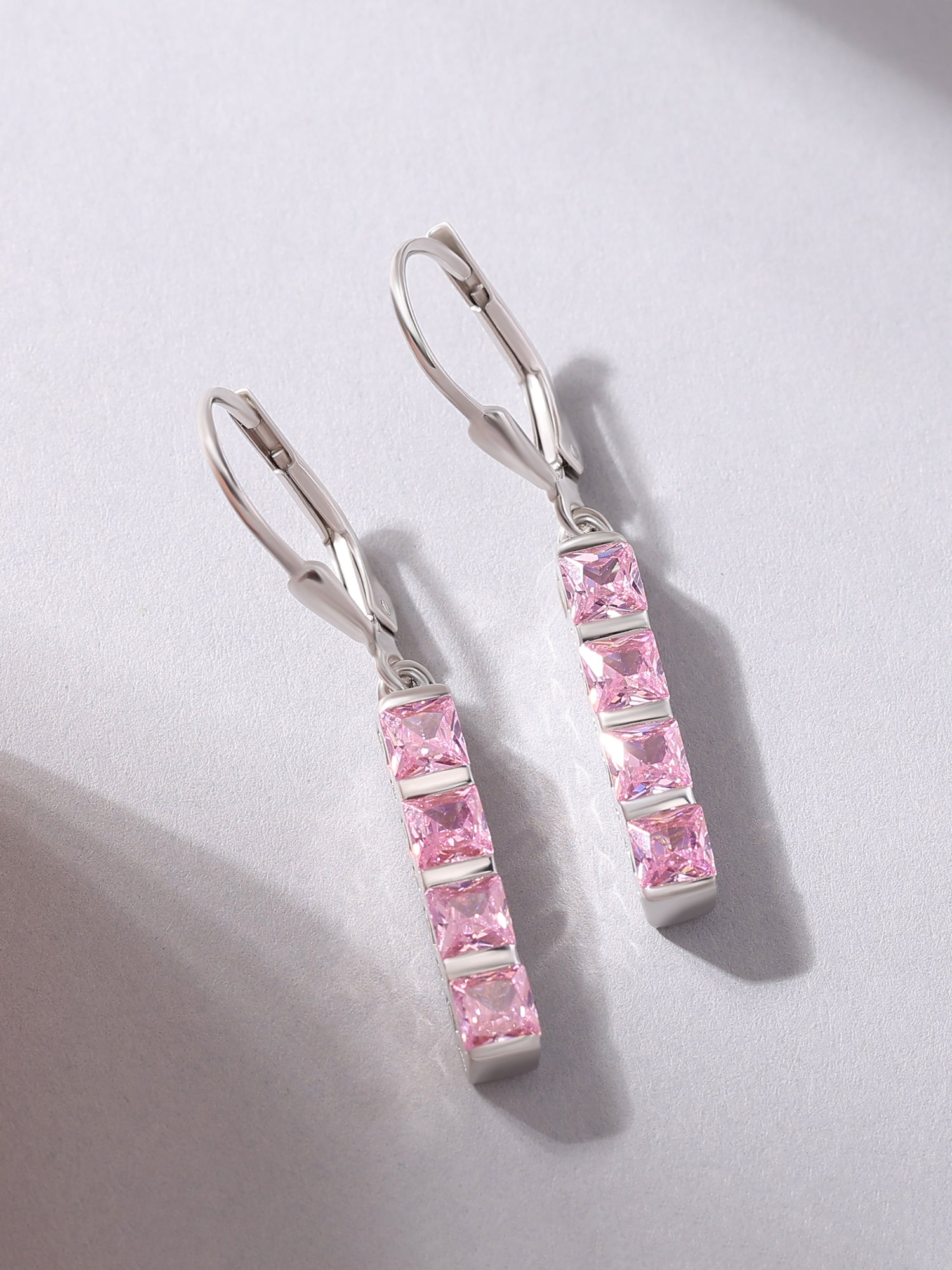 Pink Dangling Earrings For Women-8