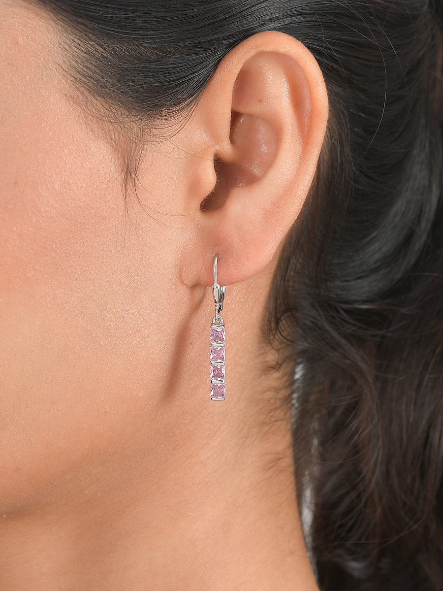 Pink Dangling Earrings For Women