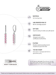 Pink Dangling Earrings For Women-5