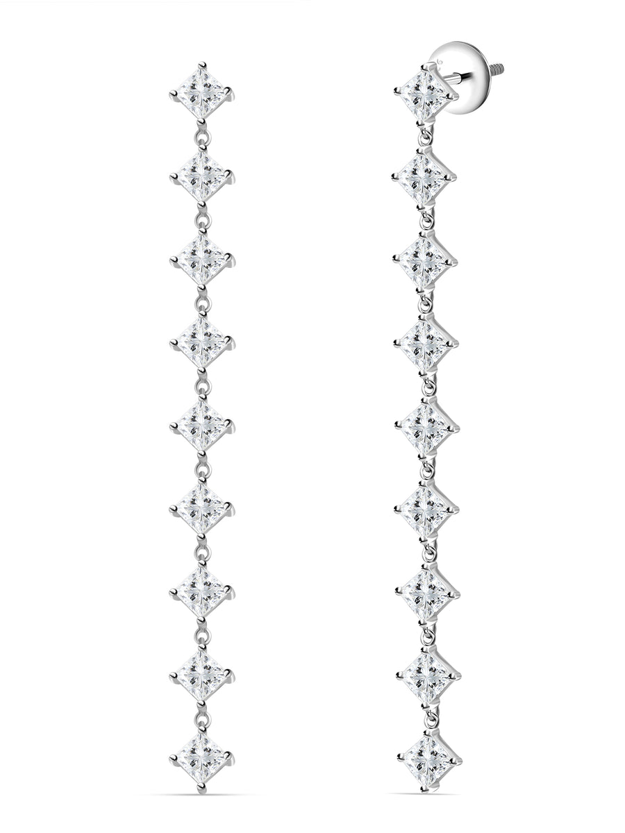 Starry Night American Diamond Dangle Earrings-2