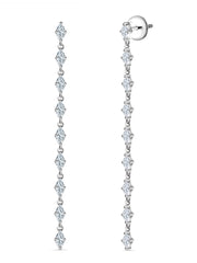 Day To Night Diamond Look Dangle Earrings-3