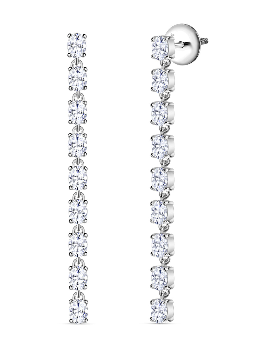 Classy Diamond Look Dangle Earrings for Women-6