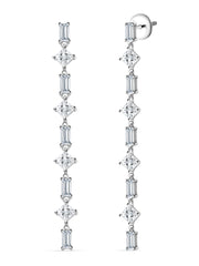 Sparkling American Diamond Dangle Earrings for Women-5