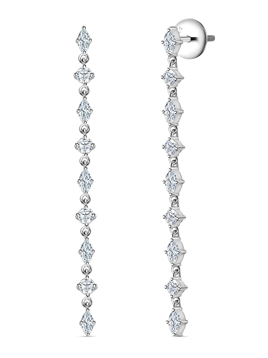 Starry Affair American Diamond Dangle Earrings for Women-3