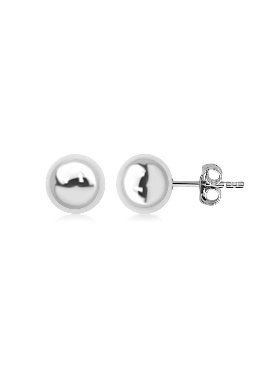 4 MM Silver Ball Stud Earrings-2