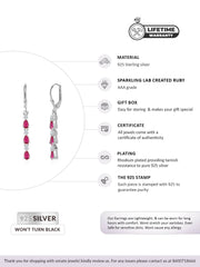 Ruby Linear Dangler Earrings For Women-5