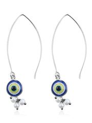 Evil Eye Dangler Earring For Women In 925 Silver-1