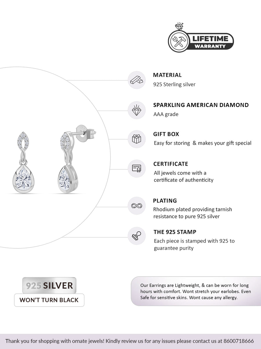 Diamond Look Dazzling Earrings-1