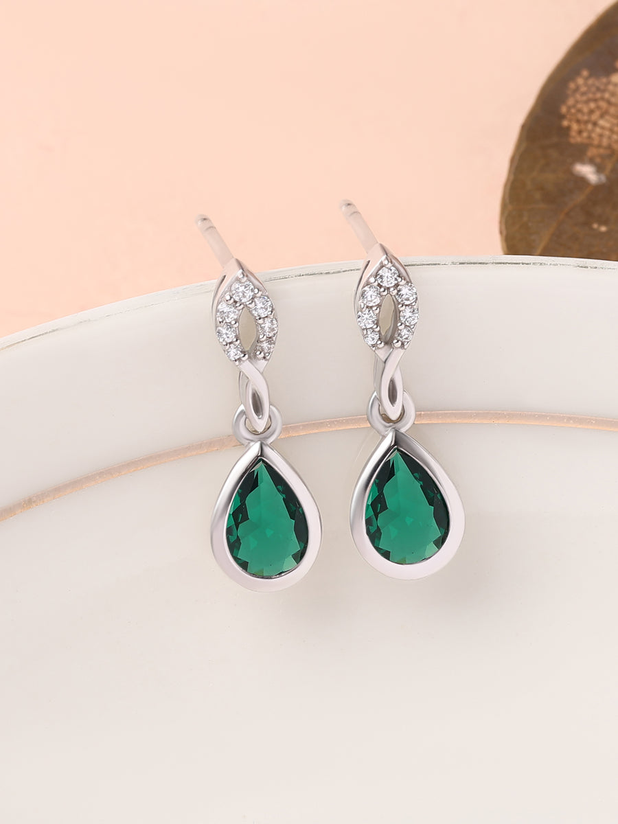 Emerald Hues Drop Earrings